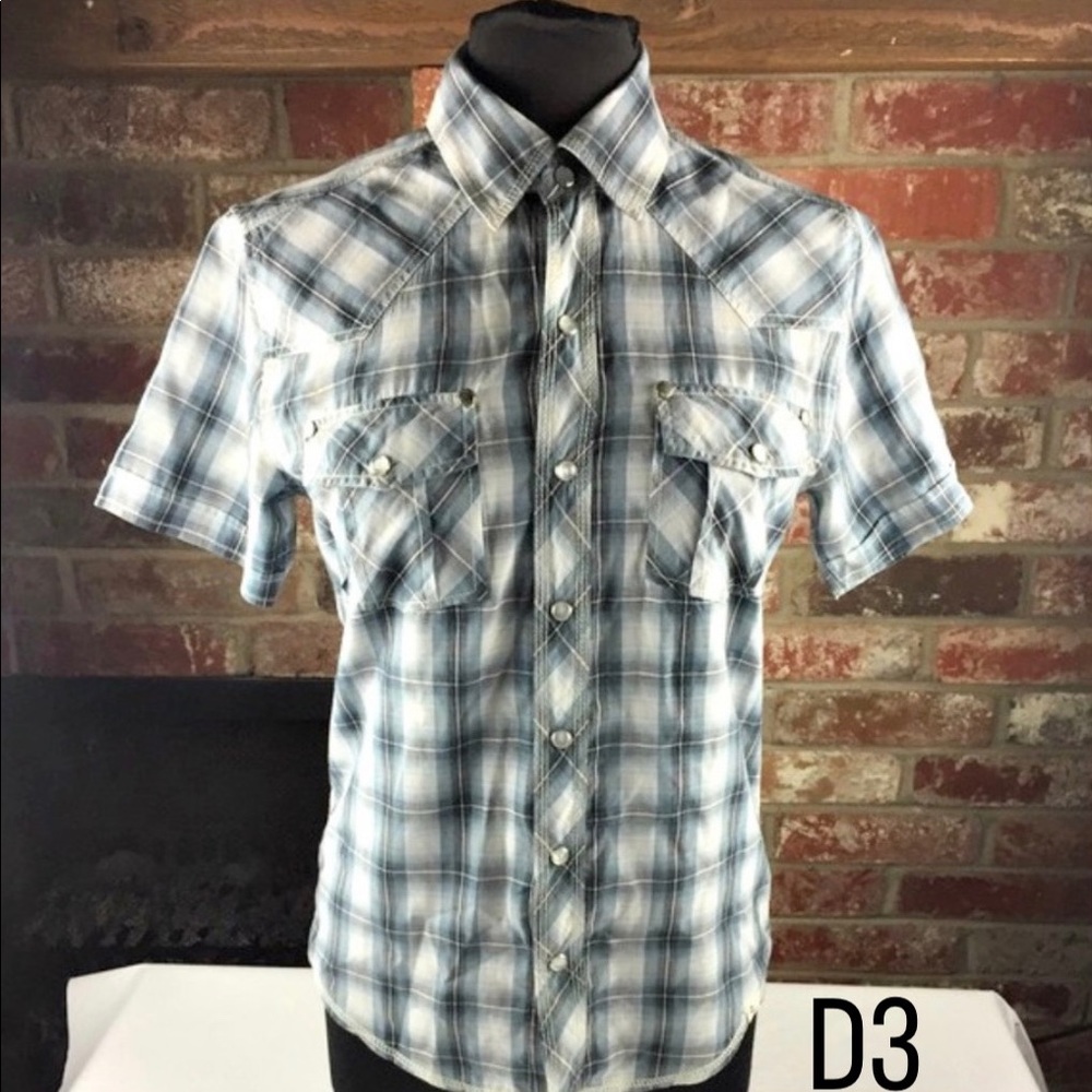 RAGS Plaid western short sleeve